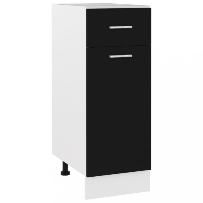vidaXL Dulap inferior cu sertar &ldquo;Lyon&rdquo; negru 30 x 46 x 81,5 cm