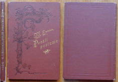 Mihail Eminescu , Poezii postume , 1902 , Minerva , legatura de lux a editurii foto