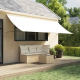 Cumpara ieftin Copertină retractabilă, crem, 350x150 cm, țesătură și oțel