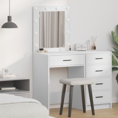 vidaXL Birou de Toaletă cu sertar Alb 50 x 41 x 135 cm Lemn compozit
