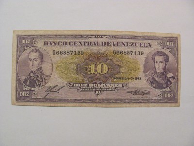 CY - 10 bolivares 1988 Venezuela foto