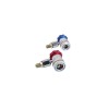 Set 2 Cuple Aer Conditionat R134A, Conectori Service 90&deg;, Aluminiu/Otel, Presiune Inalta/Joasa