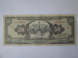 Ecuador 50 Sucres 1980 cu semnătura 3 VOCAL foarte rară, Circulata, Iasi, Printata