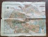 Harta Rom&acirc;niei 1936 M.D. Moldoveanu &ndash; fizică/administrativă &ndash; scara 1:1.500.000