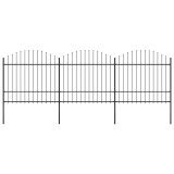 Cumpara ieftin Gard de grădină cu v&acirc;rf tip suliță din oțel 537x175 cm, negru