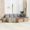 vidaXL Set de canapele pentru grădină 7 pcs Bej 55 x 62 x 69 cm 3360969