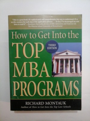 How to Get Into the TOP MBA PROGRAMS - Richard MONTAUK foto