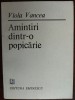 VIOLA VANCEA: AMINTIRI DINTR-O POPICARIE (POEME, 1983)