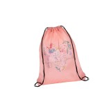 Rucsac cu sfori pentru vara, drumetii, plaja, Model Floral, Roz, ATU-082118, Oem
