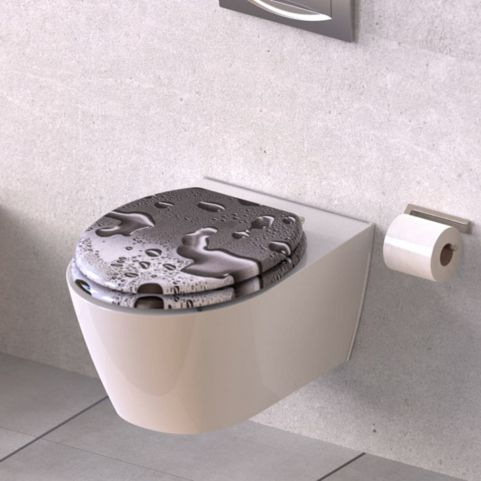 SCH&Uuml;TTE Scaun de toaletă cu &icirc;nchidere silențioasă &quot;GREY STEEL&quot;