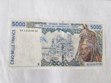 Bancnota Senegal 5000 Francs Africa de Est 2001