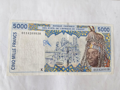 Africa de Est Senegal 5000 Francs 2001 foto