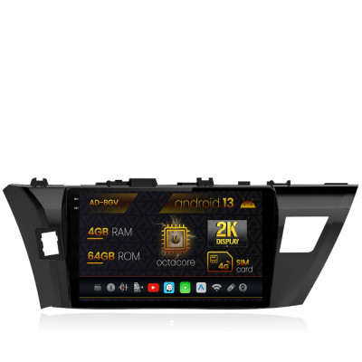 Navigatie Toyota Corolla (2012-2016), Android 13, V-Octacore 4GB RAM + 64GB ROM, 10.36 Inch - AD-BGV10004+AD-BGRKIT076 foto
