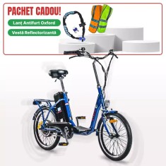Bicicleta electrica Z-Tech ZT-07 B, motor 250W, Baterie Li-Ion 36V 10.4Ah, Autonomie 33km, viteza 25km/h, nu necesita permis
