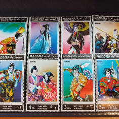 MANAMA 1971-MNH-ARTA JAPONEZA KABUKI-SERIE