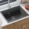 vidaXL Chiuvetă de bucătărie Gri 54 x 44 x 20 cm Granit 4012348