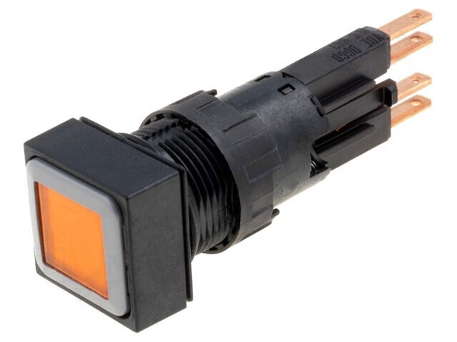 Comutator Acționat Prin Apăsare 16mm Galben