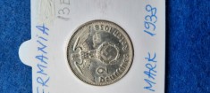 GERMANIA 2 MARK 1938 E argint