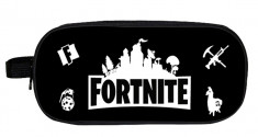 Penar Fortnite, doua compartimente, 24 cm, negru model 4 foto