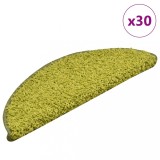 vidaXL Covorașe pentru scări, 30 buc., 56x17x3 cm, semirotunde, verzi