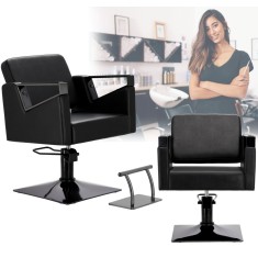 Scaun de coafat Tomas hidraulic rotativ pentru salonul de coafură Suport cromat scaun de coafor