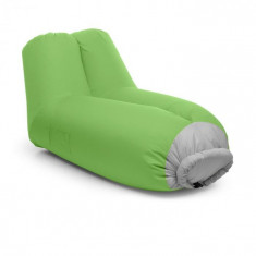 Blumfeldt Airchair, scaun gonflabil, 90x80x150cm, rucsac, lavabil, poliester, verde foto