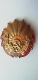 QW9 K 88 - Insigna - tematica comunism - Ordinul muncii clasa III - RSR, Romania de la 1950