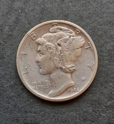 1 Dime &amp;quot;Mercury Dime&amp;quot; 1944, USA - G 4243 foto