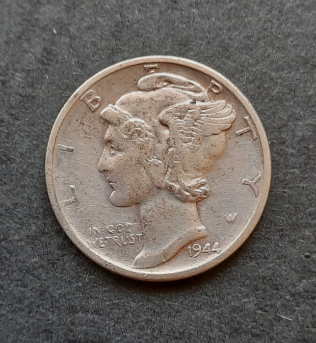 1 Dime &quot;Mercury Dime&quot; 1944, USA - G 4243