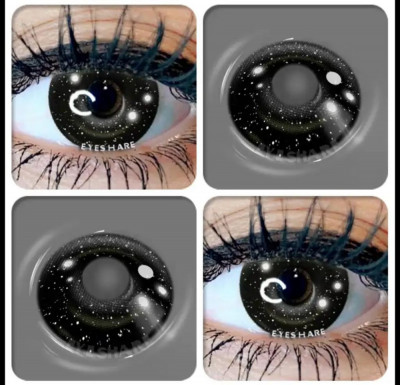 Lentile de contact colorate diverse modele cosplay - Stellar black (negre) foto