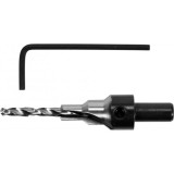 YATO Burghiu pentru lemn cu reglaj adancime, diametru 4-6mm, prindere cilindrica 8mm
