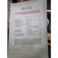Revista Fundatiilor Regale - 1 Iunie 1934, cu o cronica de Mircea Eliade America vazuta de un tanar roman de azi