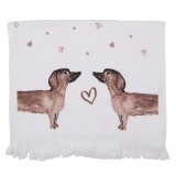 Cumpara ieftin Prosop de maini si fata bumbac bej maro Catelus 40x66 cm