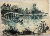 Georges Dumitresco / Dumitrescu (1922 - 2008), acuarelă pe h&acirc;rtie 2/ 34x23, Marine, Acuarela, Realism