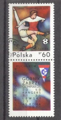 Poland 1970 Sport, Football, Soccer, with vignette, used AS.019 foto