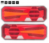 Set Stopuri Neon Semnal Dinamic ST0233/234 35x13cm 12-24V ECE R3 R6 R7 R23 R38 E-Mark E9 IP67 Auto