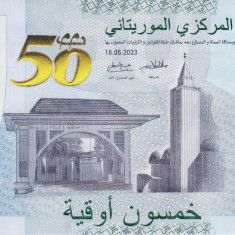 Bancnota Mauritania 50 Ouguiya 2023 - PNew UNC ( comemorativa - tip 3 hibrid )