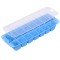Tavă Cuburi Gheață, 14 Compartimente, Capac Transparent, Plastic, Albastru