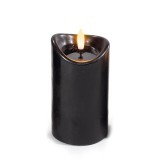 Lumanare ambientala cu led ceara neagra &Oslash; 7 x 13 H