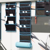 vidaXL Sac de depozitare Negru și Albastru 125 x 48 cm Oxford