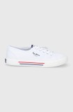 Pepe Jeans tenisi Brady W Basic femei, culoarea alb