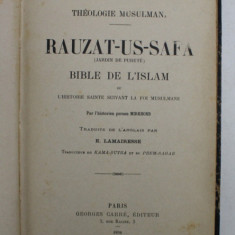 RAUZAT-US-SAFA ( JARDIN DE PURETE ) , BIBLE DE L ' ISLAM OU L' HISTOIRE SAINTE SUIVANT LA FOI MUSULMANE par MIRKHOND , 1894