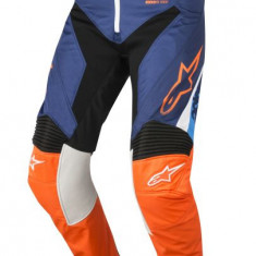 Pantaloni Moto Alpinestars Mx Racer Supermatic Albastru / Portocaliu Marimea 28 3721518/7049/28