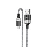 Cablu transfer date si incarcare Kaku KSC-696 USB-A - USB-C 18W 2.4A 1.2m, Gri