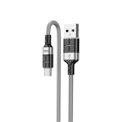 Cablu transfer date si incarcare Kaku KSC-696 USB-A - USB-C 18W 2.4A 1.2m, Gri foto
