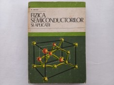 FIZICA SEMICONDUCTORILOR SI APLICATII - AL. NICULA [ TIRAJ FOARTE MIC, 2780 EX.]