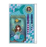 Set papetarie Santoro Gorjuss Deep Secrets - contine bloc notes, radiera, pix, creion mecanic, banda cu scilpici