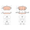 Set placute frana spate TRW, Nissan Qashqai II Suv (J11, J11 ), 11.2013-, X-Trail (T32 ), 10.2013-; Renault Kadjar (Ha , Hl ), 06.2015-, spate; punte