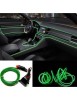 Fir neon auto electroluminiscent El Wire 3m cu lumina Verde cu droser si mufa bricheta, Xenon Bright