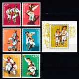 ROMANIA 1977 LP 945 LP 946 CALUSARII SERIE SI COLITA MNH